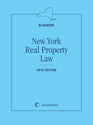 cover image of New York Real Property Law (Bluebook)